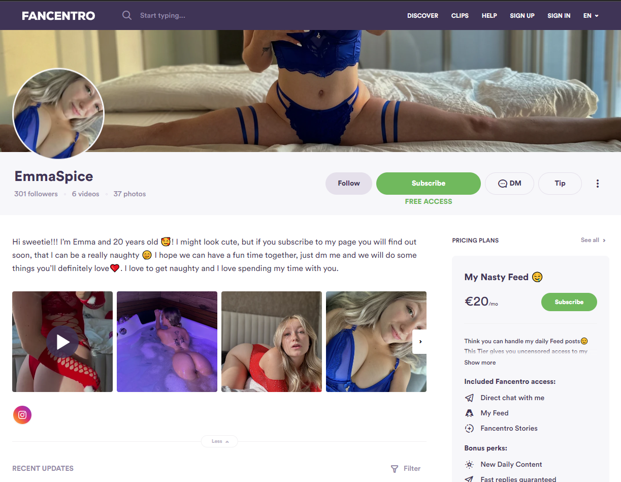 Emma Spice XXX Site Review - Average Joe Porn